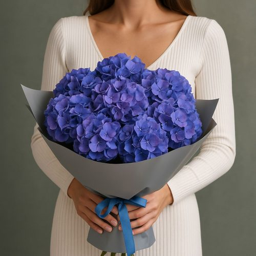 Букет Гортензий «Сапфировая нежность»