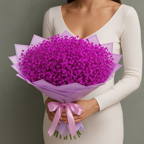 Букет из Гипсофил «Фуксия мечты»