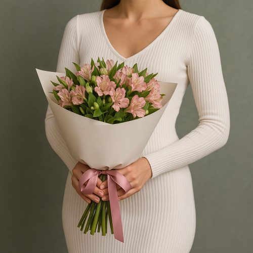 Букет розовых альстромерий «Розовый шарм»